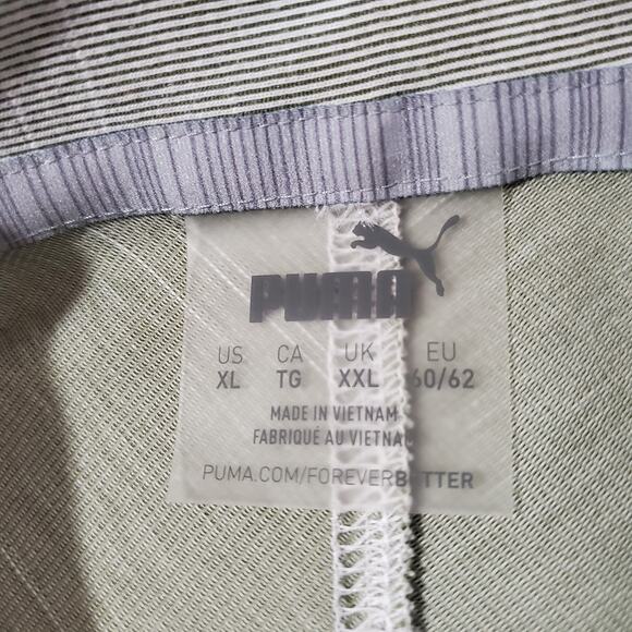 Puma Mens Collared Short Sleeve Polo Shirt Size XL Gray Embroidered Logo Golf - Picture 6 of 7